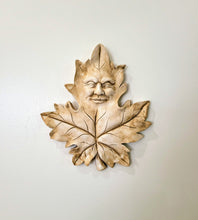 Load image into Gallery viewer, Maple Leaf Green Man Winking Wall Plaque #10078
