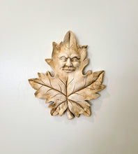 Load image into Gallery viewer, Maple Leaf Green Man Winking Wall Plaque #10078