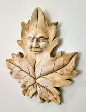 Load image into Gallery viewer, Maple Leaf Green Man Winking Wall Plaque #10078
