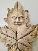 Load image into Gallery viewer, Maple Leaf Green Man Winking Wall Plaque #10078