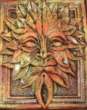 Load image into Gallery viewer, Set of 7 Green Man Leaf Mythical Season Faces Gothic Art Forest Mask