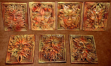 Load image into Gallery viewer, Set of 7 Green Man Leaf Mythical Season Faces Gothic Art Forest Mask