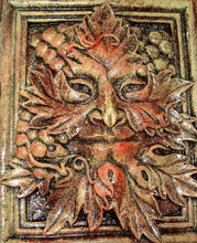 Load image into Gallery viewer, Set of 7 Green Man Leaf Mythical Season Faces Gothic Art Forest Mask