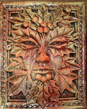 Load image into Gallery viewer, Set of 7 Green Man Leaf Mythical Season Faces Gothic Art Forest Mask