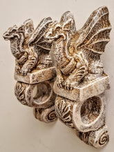 Load image into Gallery viewer, Winged Mythical Dragon Bracket Wall Sconce Home Decor Pair