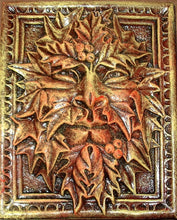 Load image into Gallery viewer, Set of 7 Green Man Leaf Mythical Season Faces Gothic Art Forest Mask