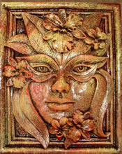 Load image into Gallery viewer, Set of 7 Green Man Leaf Mythical Season Faces Gothic Art Forest Mask