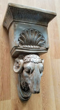 Load image into Gallery viewer, French Hollywood Regency Ram Head Wall Corbel #22130
