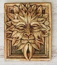 Load image into Gallery viewer, Set of 3 Green Man Vintage Wall Plaque Greek Mythical Art