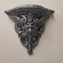 Load image into Gallery viewer, Gargoyle Mythical Shelf Wall Plaque Winged Pan Green Man Medieval Sconce Bracket