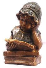 Load image into Gallery viewer, Victorian Girl Reading Book Statue Vintage Sculpture