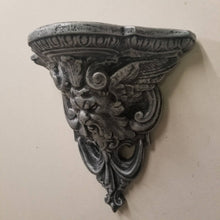 Load image into Gallery viewer, Gargoyle Mythical Shelf Wall Plaque Winged Pan Green Man Medieval Sconce Bracket

