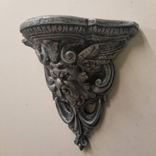Load image into Gallery viewer, Gargoyle Mythical Shelf Wall Plaque Winged Pan Green Man Medieval Sconce Bracket