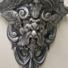 Load image into Gallery viewer, Gargoyle Mythical Shelf Wall Plaque Winged Pan Green Man Medieval Sconce Bracket