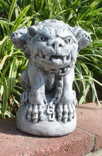 Load image into Gallery viewer, Mythical 3 Headed chained Gargoyle protector Bulldog Statue Sculpture