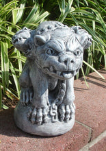Load image into Gallery viewer, Mythical 3 Headed chained Gargoyle protector Bulldog Statue Sculpture