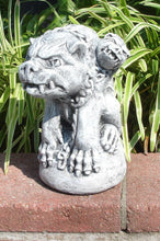 Load image into Gallery viewer, Mythical 3 Headed chained Gargoyle protector Bulldog Statue Sculpture