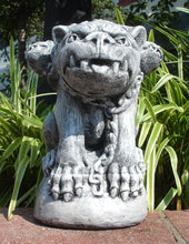 Load image into Gallery viewer, Mythical 3 Headed chained Gargoyle protector Bulldog Statue Sculpture