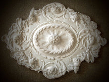 Load image into Gallery viewer, 32" Victorian Queen Ann Reproduction Classical Plaster Ceiling Medallion