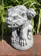Load image into Gallery viewer, Mythical 3 Headed chained Gargoyle protector Bulldog Statue Sculpture