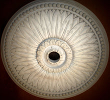 Load image into Gallery viewer, 19" Victorian Sun Flower Bead Reproduction Classical Plaster Ceiling Medallion