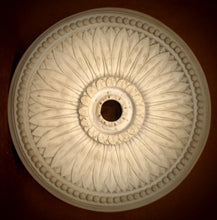 Load image into Gallery viewer, 19" Victorian Sun Flower Bead Reproduction Classical Plaster Ceiling Medallion
