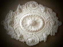 Load image into Gallery viewer, 32" Victorian Queen Ann Reproduction Classical Plaster Ceiling Medallion