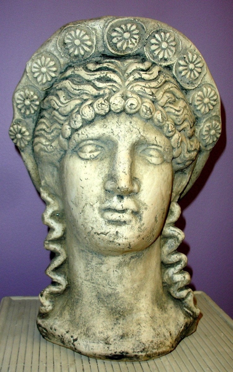 Greek Bust of Athena Goddess Statue GRS-17