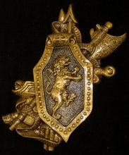Load image into Gallery viewer, Britannic Shield Royal Lion Certer of crest Reproduction Old World Wall Decor