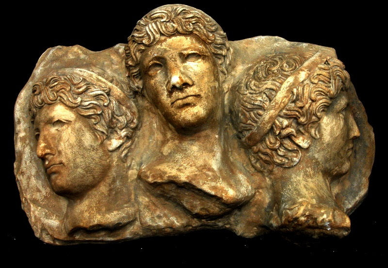 Three Faces Greco-Roman Wall Sculpture GRS-18     Art Plaque