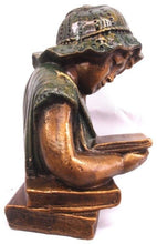 Load image into Gallery viewer, Victorian Girl Reading Book Statue Vintage Sculpture