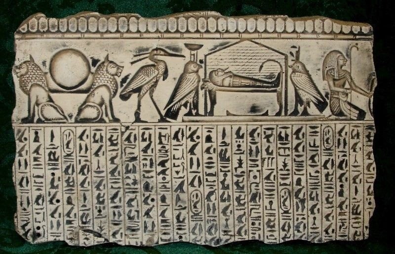 Ancient Egyptian Sarcophagus Animals Wall Decor Museum Reproduction