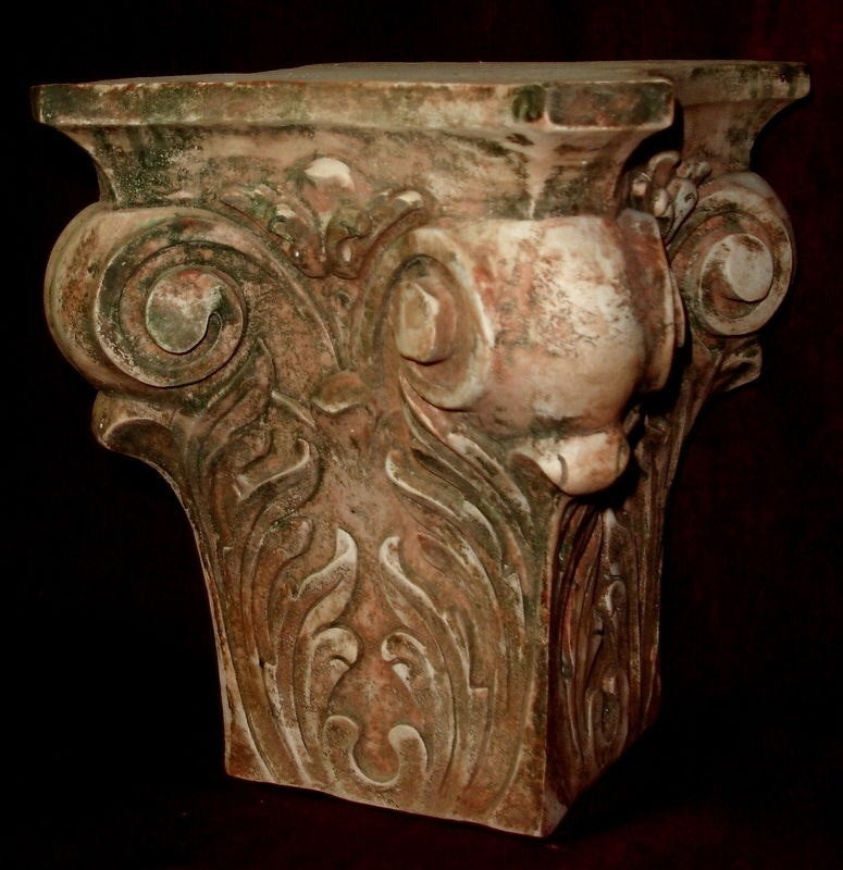 Ionic Ornate Greek Column Roman Art Pedestal Riser Sculpture 33056
