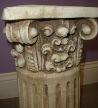 Load image into Gallery viewer, Classic Greek Roman Ornate Column Pedestal Ionic Fluted Home Decor 16"
