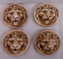 Load image into Gallery viewer, Set of 4 Lion Wall Plaque Wild Cat Animal Home Decor Antique finish
