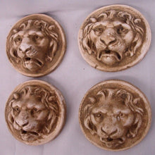 Load image into Gallery viewer, Set of 4 Lion Wall Plaque Wild Cat Animal Home Decor Antique finish
