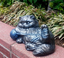 Load image into Gallery viewer, Cat Kitten Statue Playing with Yarn Ball Home Garden Decor Animal