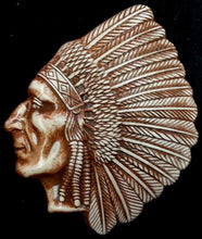 Load image into Gallery viewer, American Indian Native Style Chief and Woman Pair Wall Plaque