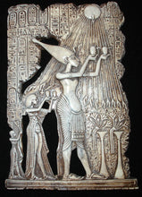 Load image into Gallery viewer, Pharaoh Akhenaten Offering to Aten the Sun Wall Décor

