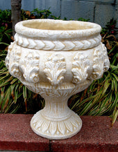 Load image into Gallery viewer, Vintage Sandstone Urn Planter Antiqued 17"