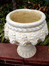 Load image into Gallery viewer, Vintage Sandstone Urn Planter Antiqued 17"
