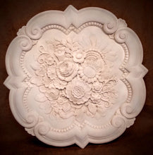 Load image into Gallery viewer, Victorian Roses and flowers ceiling medallion

