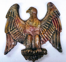 Load image into Gallery viewer, Winged American eagle wall decor antique finish
