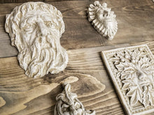 Load image into Gallery viewer, Set of 4 Green Man Wall Plaques Mythical Home Garden Decor
