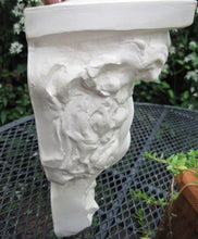 Load image into Gallery viewer, Vintage White Plaster Shelf Cherub Faces, Putti Wall Sconce, Shabby Cottage Chic
