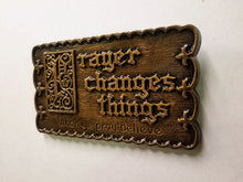 Load image into Gallery viewer, Religious wall plaque Prayer Changes Things Vintage
