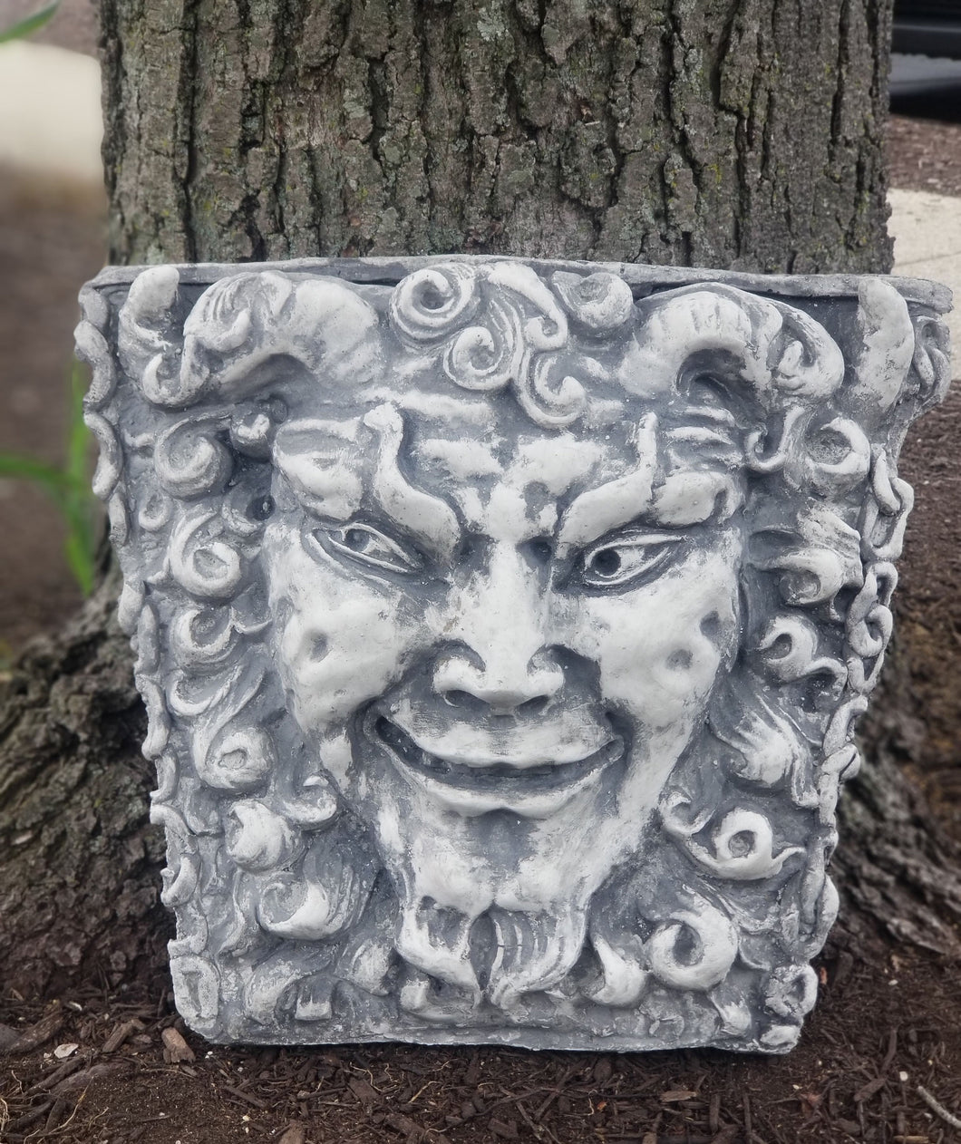 Vintage Green Man Grinning Gothic Mythical Pan Wall Sculpture Home Decor