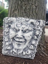 Load image into Gallery viewer, Vintage Green Man Grinning Gothic Mythical Pan Wall Sculpture Home Decor
