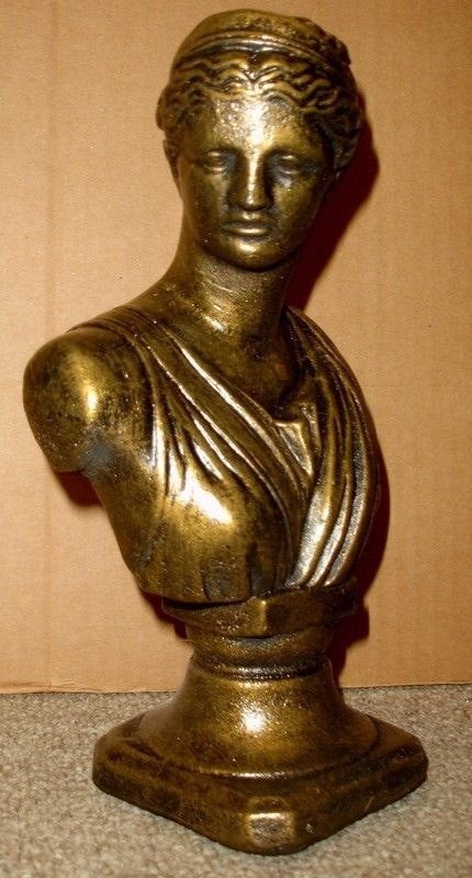 Greek Bust of Diana Statue Bronze Finish GRS-17