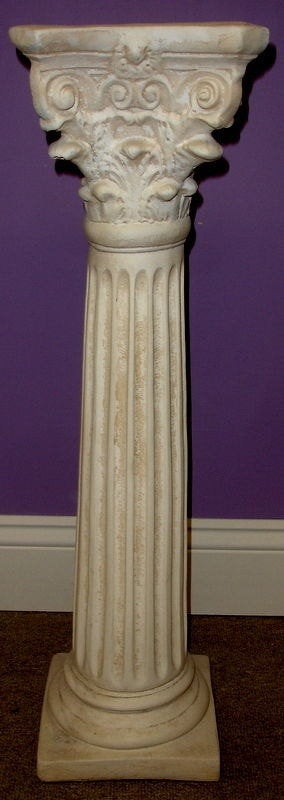 Classic Greek Roman Column Pedestal Corinthian Style Fluted Home Decor 28